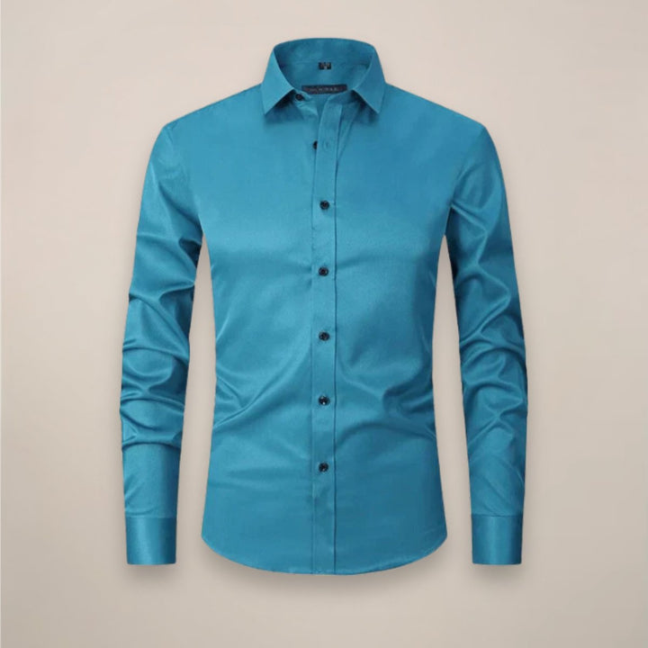 Alfie | Men's Slim Fit Shirt Long Sleeve Point Collar Chest Pocket