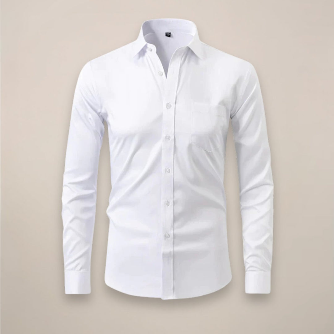 Alfie | Men's Slim Fit Shirt Long Sleeve Point Collar Chest Pocket