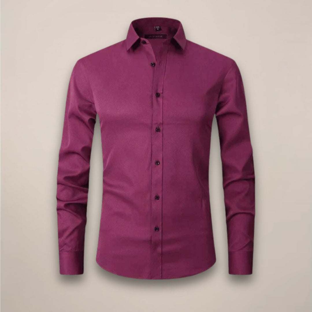 Alfie | Men's Slim Fit Shirt Long Sleeve Point Collar Chest Pocket