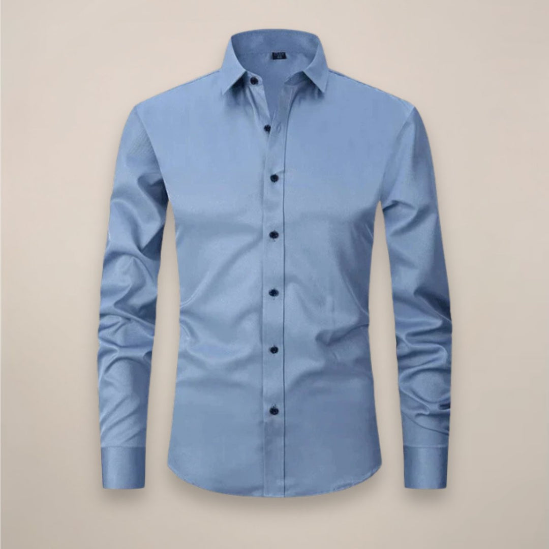 Alfie | Men's Slim Fit Shirt Long Sleeve Point Collar Chest Pocket