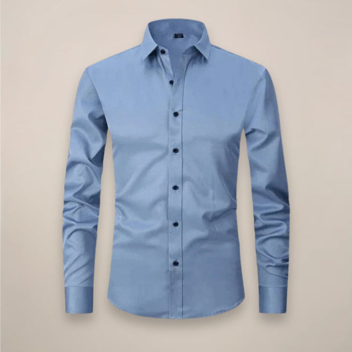 Alfie | Men's Slim Fit Shirt Long Sleeve Point Collar Chest Pocket