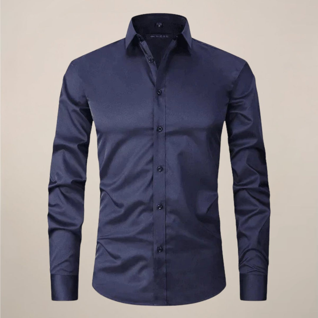Alfie | Men's Slim Fit Shirt Long Sleeve Point Collar Chest Pocket