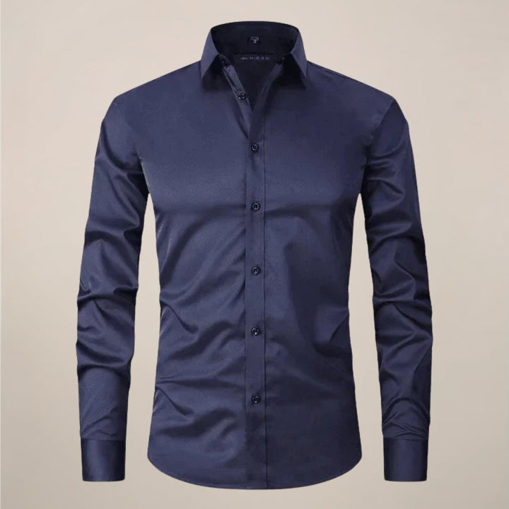 Alfie | Men's Slim Fit Shirt Long Sleeve Point Collar Chest Pocket