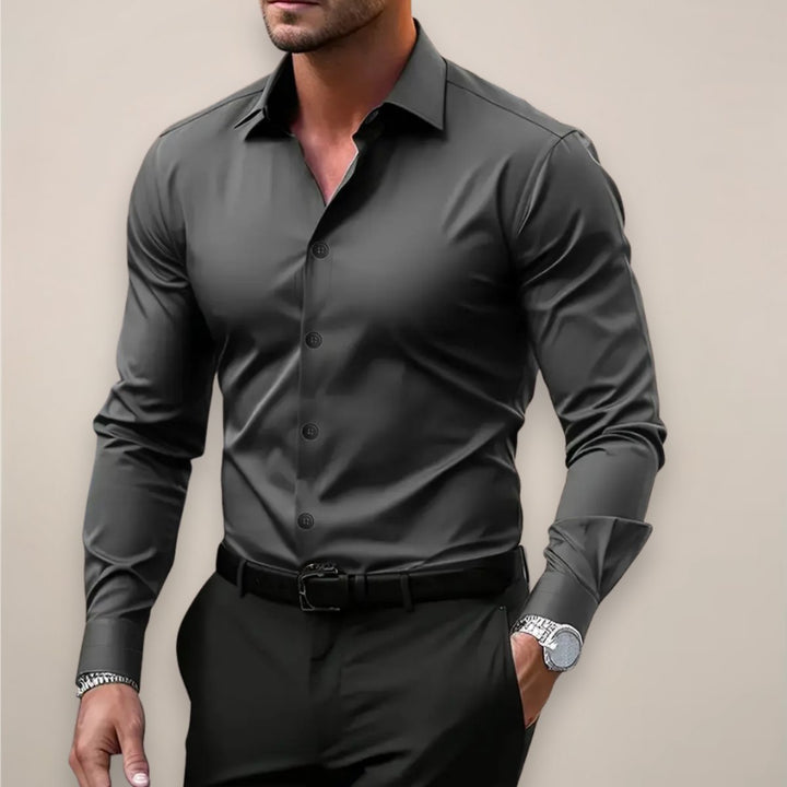Archie | Men's Slim Fit Smart Casual Shirt Long Sleeve Button-Through