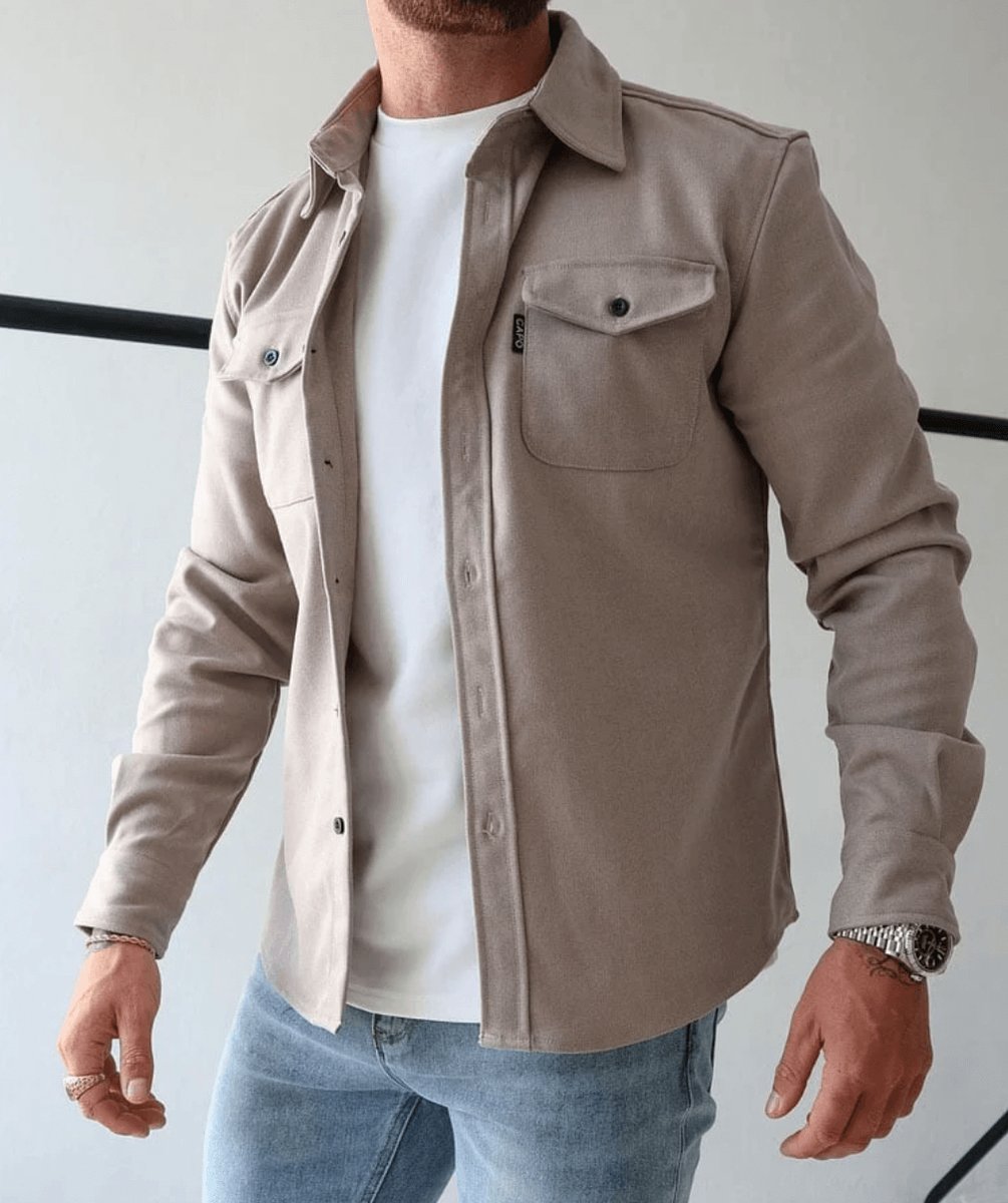 Edward | Men's Slim-Fit Overshirt Jacket Dual Chest Pocket Shacket