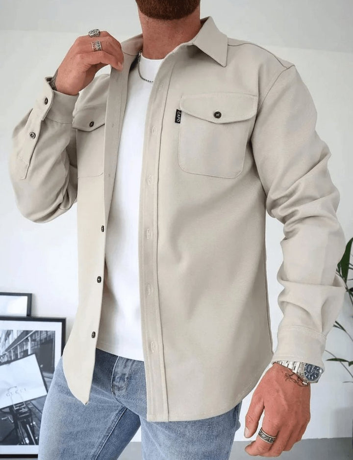 Edward | Men's Slim-Fit Overshirt Jacket Dual Chest Pocket Shacket