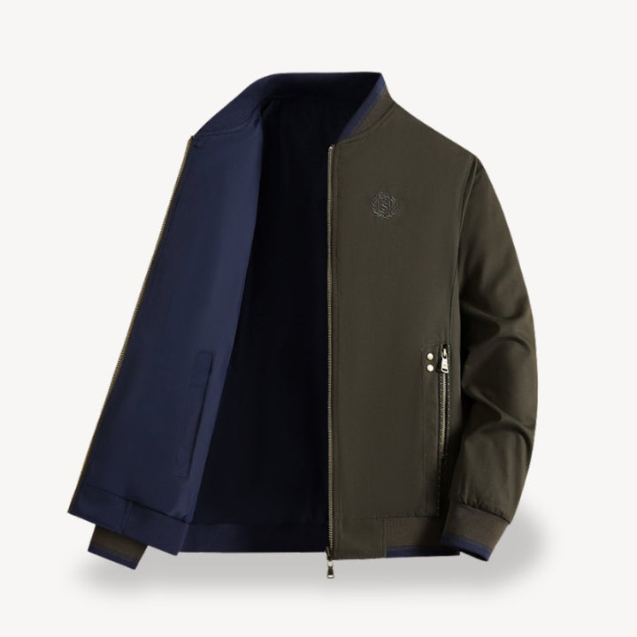 Muhammad | Men's Slim-Fit Reversible Bomber Jacket Lightweight Two-Tone