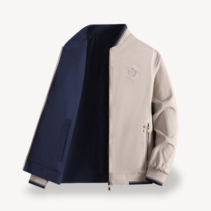 Muhammad | Men's Slim-Fit Reversible Bomber Jacket Lightweight Two-Tone
