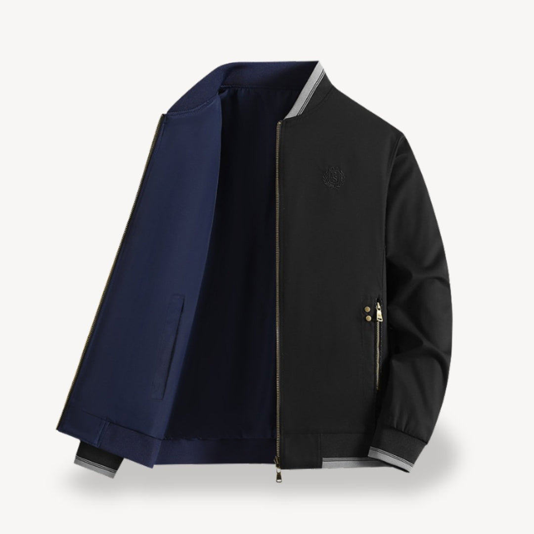 Muhammad | Men's Slim-Fit Reversible Bomber Jacket Lightweight Two-Tone