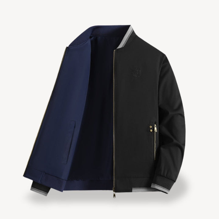 Muhammad | Men's Slim-Fit Reversible Bomber Jacket Lightweight Two-Tone