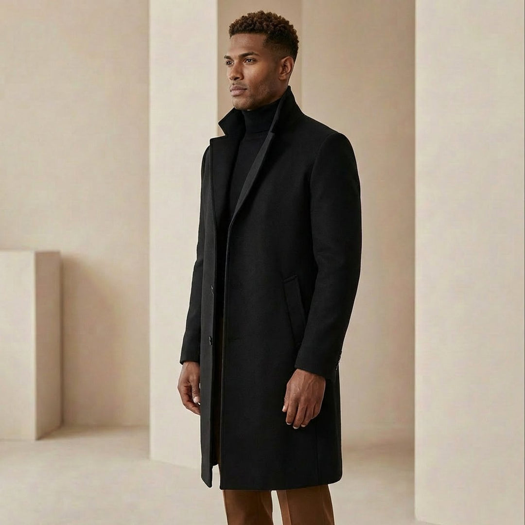 Noah | Men's Slim-Fit Tailored Wool-Blend Overcoat Mens Jacket