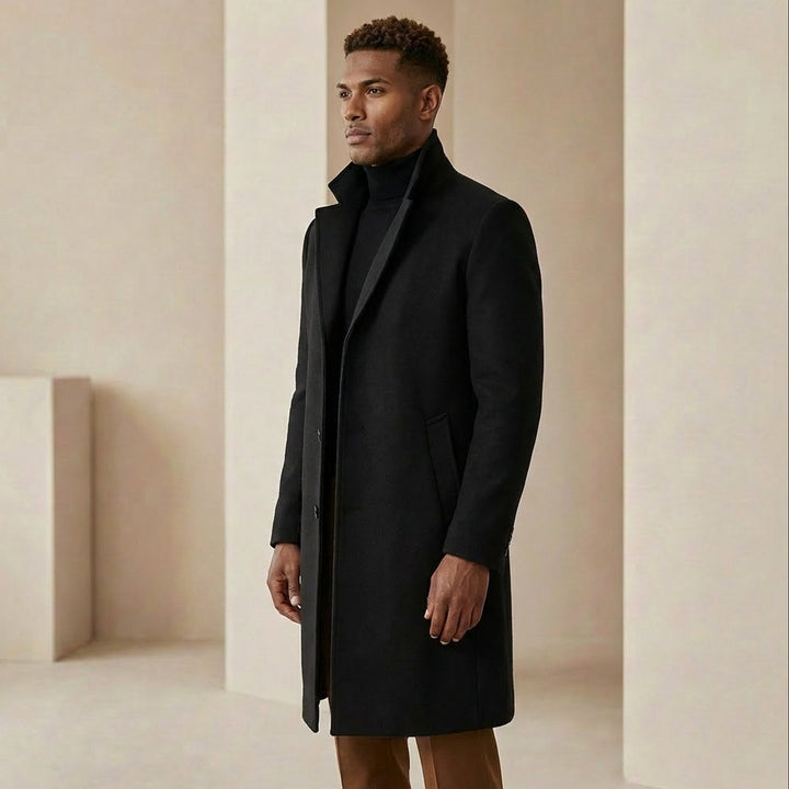 Noah | Men's Slim-Fit Tailored Wool-Blend Overcoat Mens Jacket