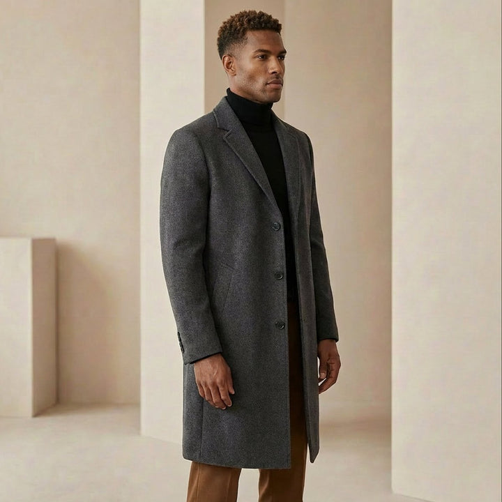 Noah | Men's Slim-Fit Tailored Wool-Blend Overcoat Mens Jacket