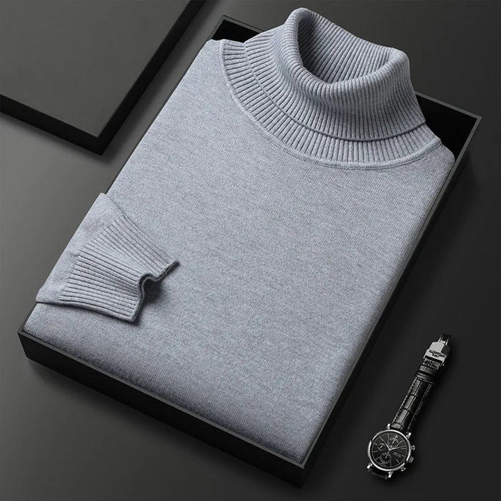 Oliver | Men's Slim Fit Roll Neck Jumper Cotton Blend Ribbed Collar