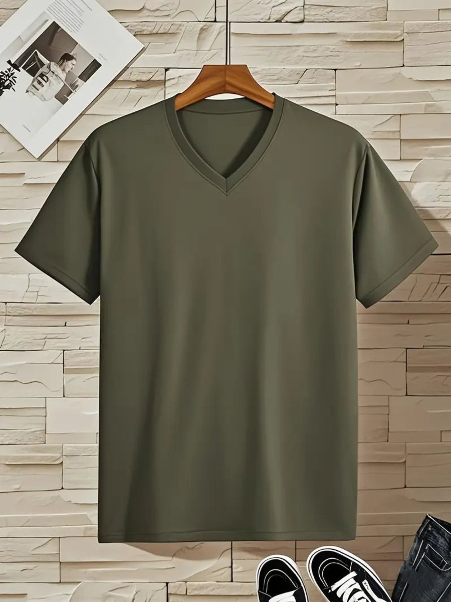 Charlie | Men's Slim-Fit V-Neck T-Shirt Short Sleeve