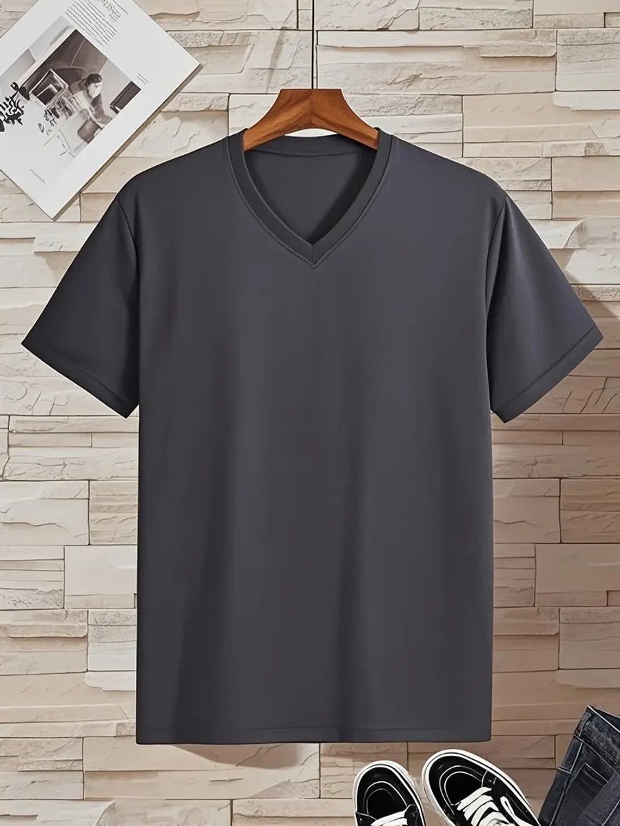 Charlie | Men's Slim-Fit V-Neck T-Shirt Short Sleeve