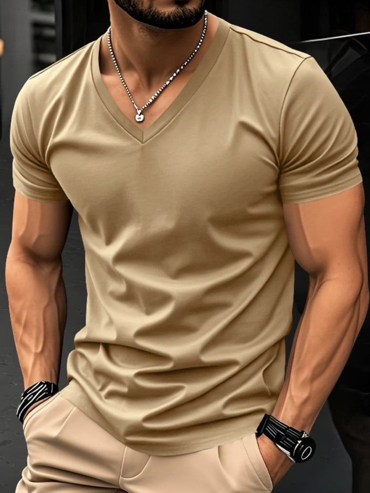 Charlie | Men's Slim-Fit V-Neck T-Shirt Short Sleeve