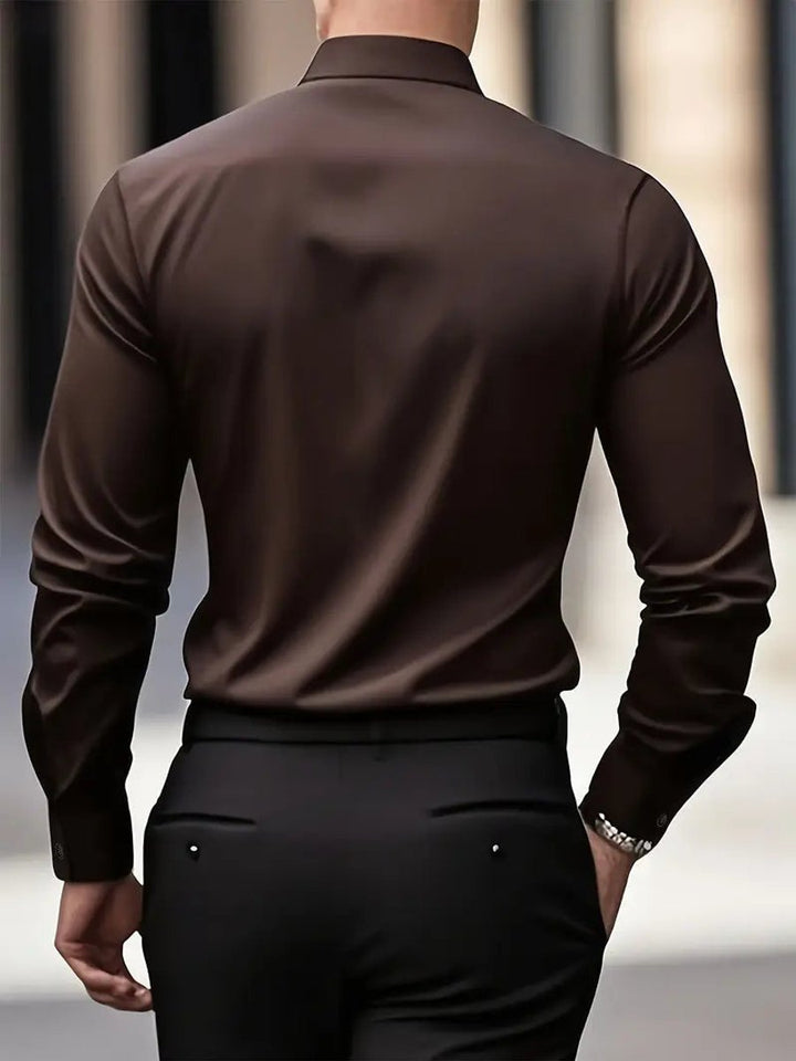 Leo | Men's Slim-Fit Crease-Resistant Long-Sleeve Business Shirt