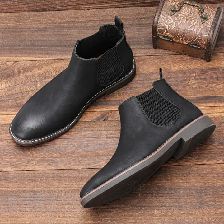 Archie | Men's Slip-On Leather Chelsea Ankle Boots