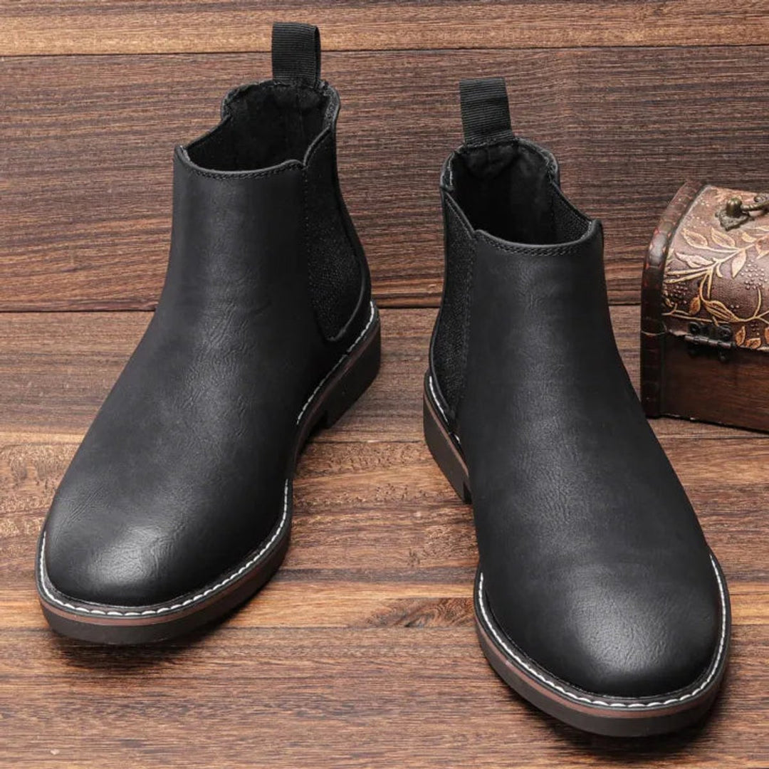Archie | Men's Slip-On Leather Chelsea Ankle Boots