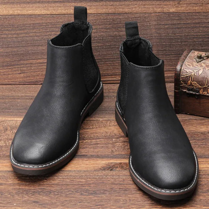Archie | Men's Slip-On Leather Chelsea Ankle Boots