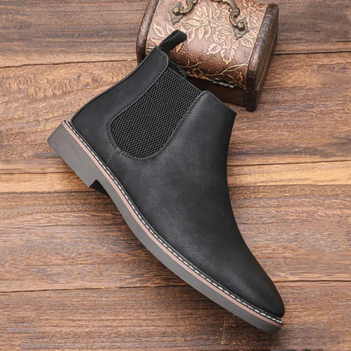 Archie | Men's Slip-On Leather Chelsea Ankle Boots