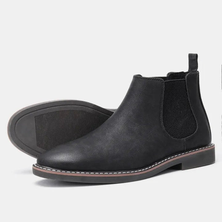 Archie | Men's Slip-On Leather Chelsea Ankle Boots