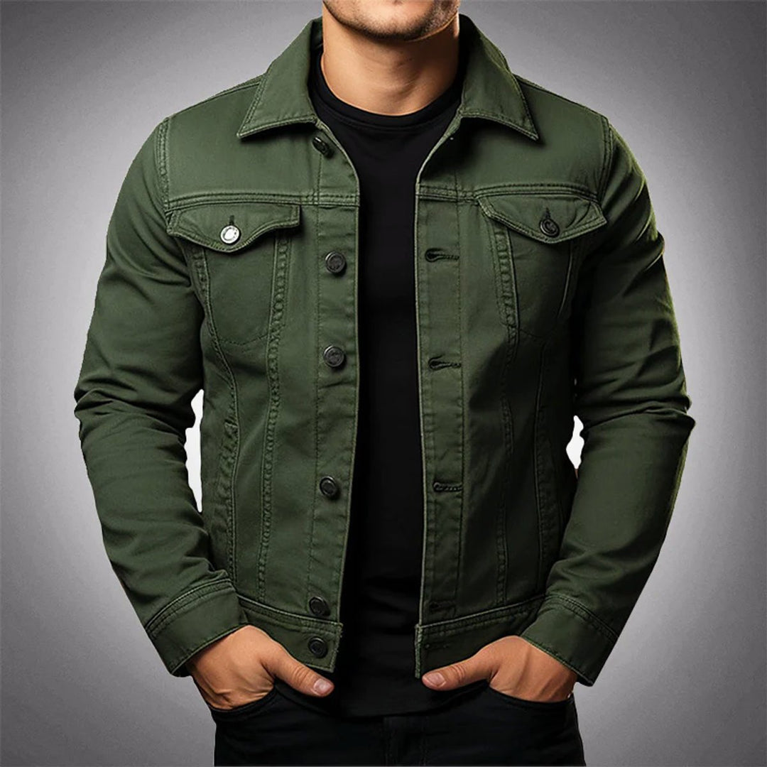 Arthur | Men's Structured Button-Front Denim Jacket Mens Coats