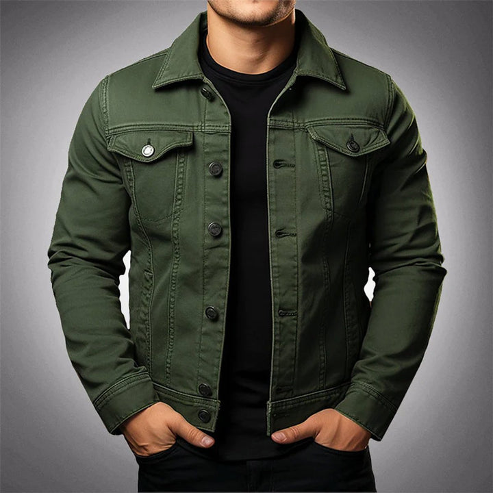 Arthur | Men's Structured Button-Front Denim Jacket Mens Coats
