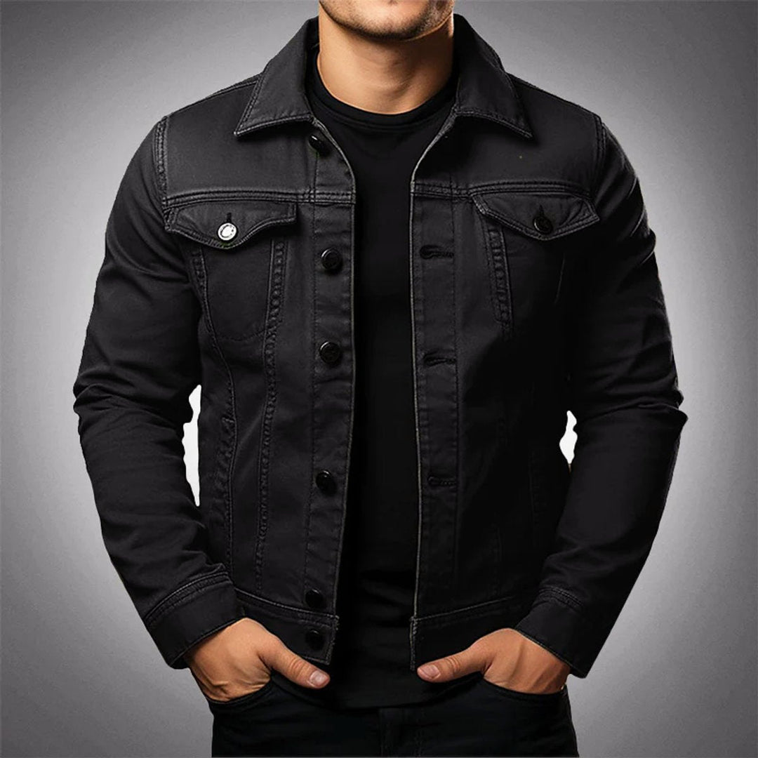 Arthur | Men's Structured Button-Front Denim Jacket Mens Coats