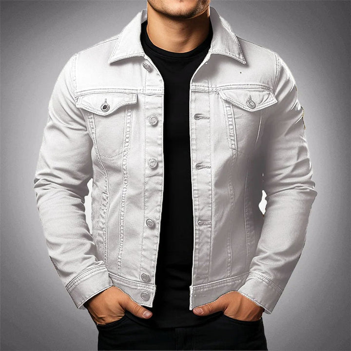 Arthur | Men's Structured Button-Front Denim Jacket Mens Coats