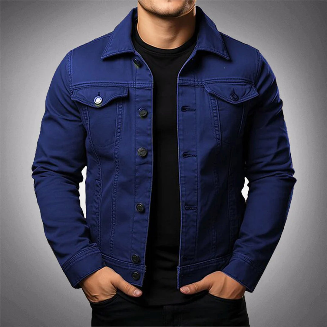 Arthur | Men's Structured Button-Front Denim Jacket Mens Coats