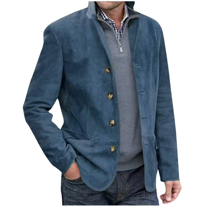 George | Men's Suede-Finish Button-Front Blazer Jacket