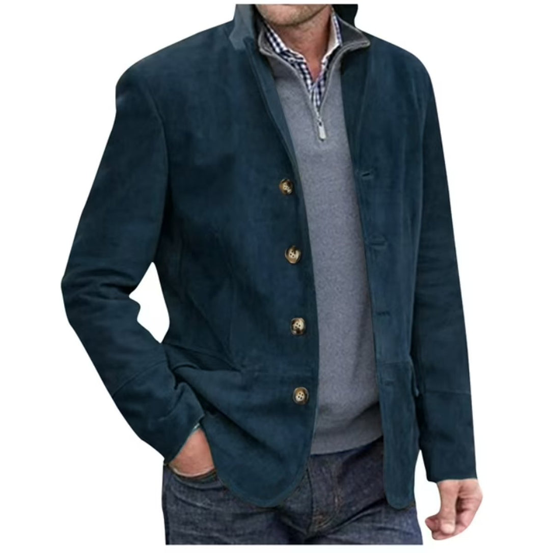 George | Men's Suede-Finish Button-Front Blazer Jacket