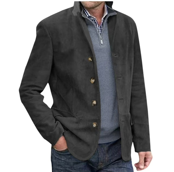 George | Men's Suede-Finish Button-Front Blazer Jacket
