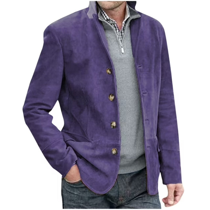 George | Men's Suede-Finish Button-Front Blazer Jacket