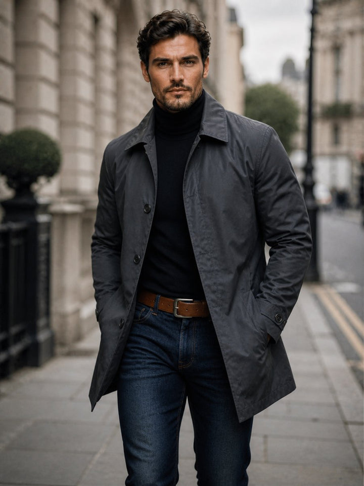Charlie | Men's Tailored Longline Waterproof Jacket Smart Coat