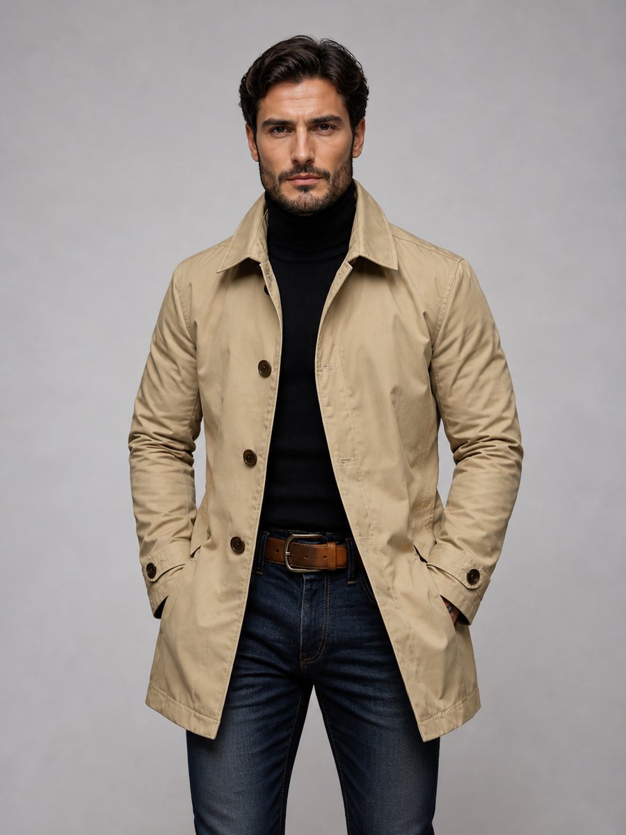 Charlie | Men's Tailored Longline Waterproof Jacket Smart Coat