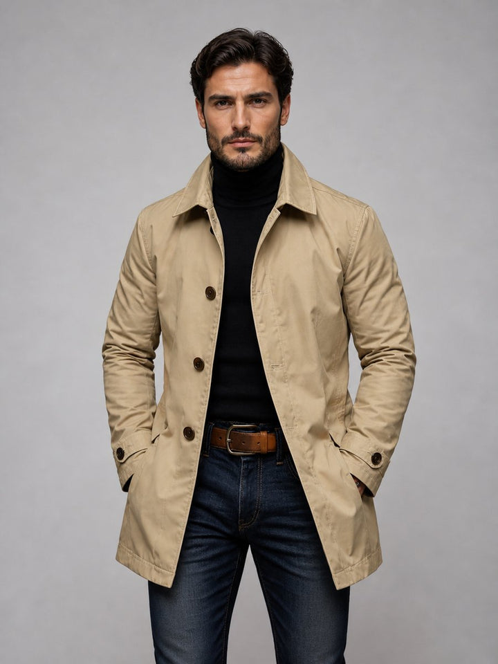 Charlie | Men's Tailored Longline Waterproof Jacket Smart Coat
