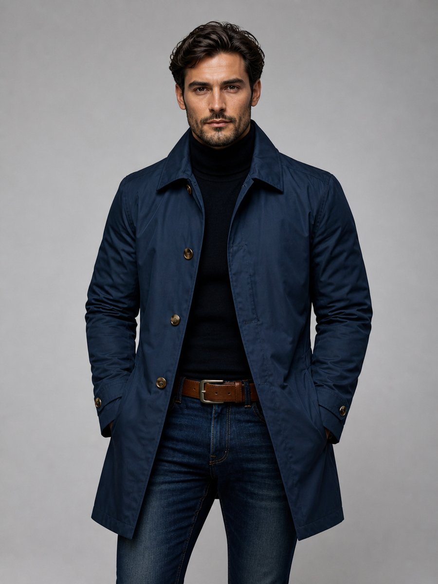 Charlie | Men's Tailored Longline Waterproof Jacket Smart Coat