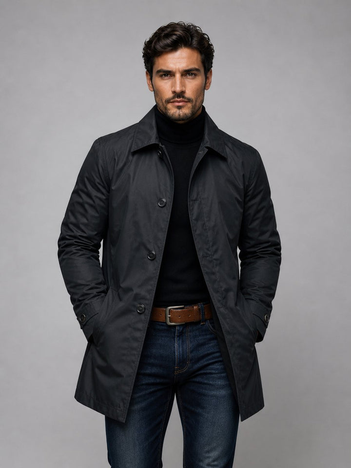 Charlie | Men's Tailored Longline Waterproof Jacket Smart Coat