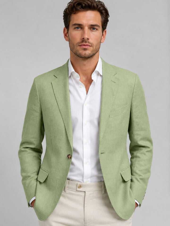 Arthur | Mens Tailored Single-Button Linen-Look Smart Casual Blazer Jacket