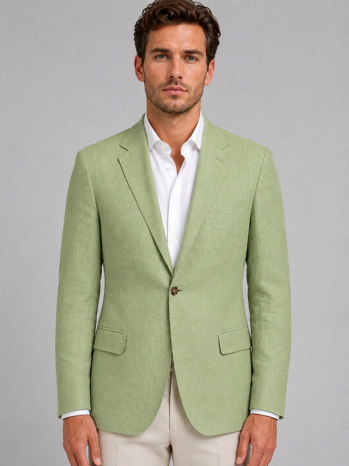 Arthur | Mens Tailored Single-Button Linen-Look Smart Casual Blazer Jacket