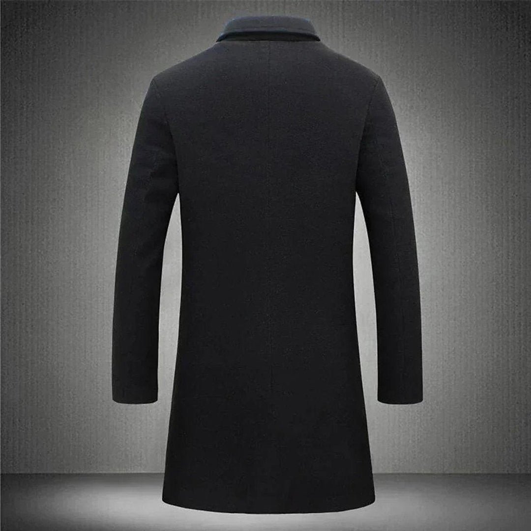 Charlie | Men's Tailored Slim-Fit Longline Overcoat Mens Jacket