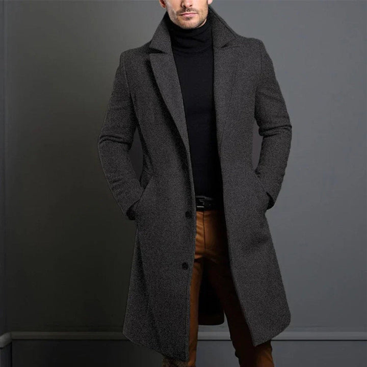 Charlie | Men's Tailored Slim-Fit Longline Overcoat Mens Jacket