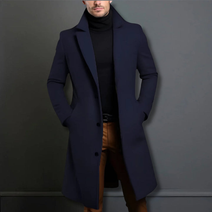 Charlie | Men's Tailored Slim-Fit Longline Overcoat Mens Jacket