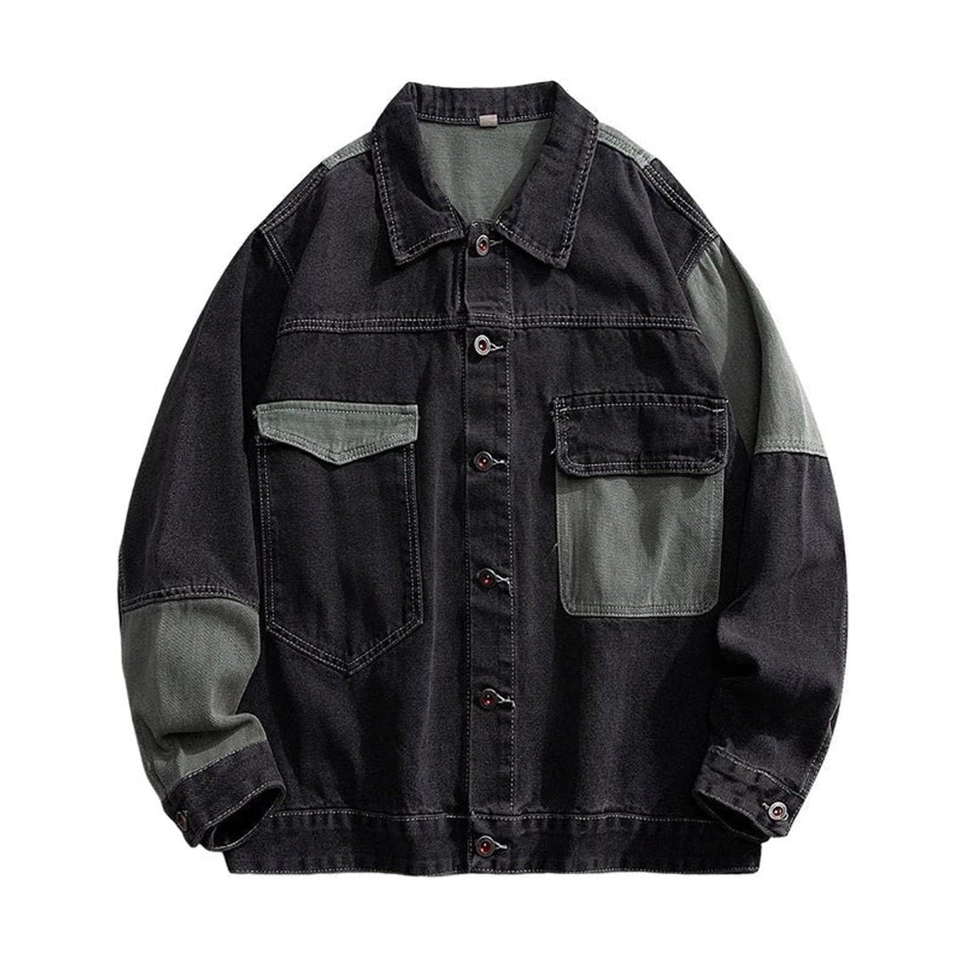 Edward | Mens Two-Tone Utility Denim Jacket Workwear Carhartt Style