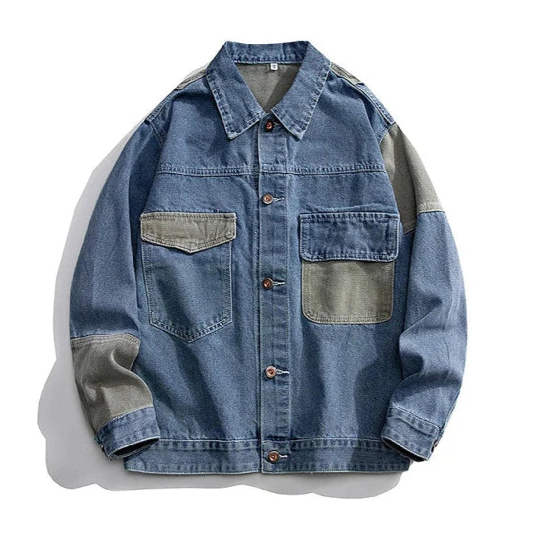 Edward | Mens Two-Tone Utility Denim Jacket Workwear Carhartt Style