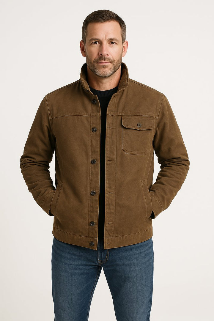 Archie | Men's Utility Bomber Jacket Rugged Button-Up Outdoor Coat