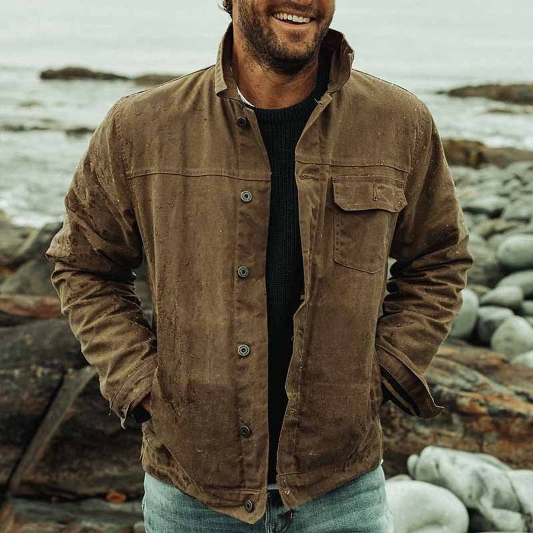 Archie | Men's Utility Bomber Jacket Rugged Button-Up Outdoor Coat